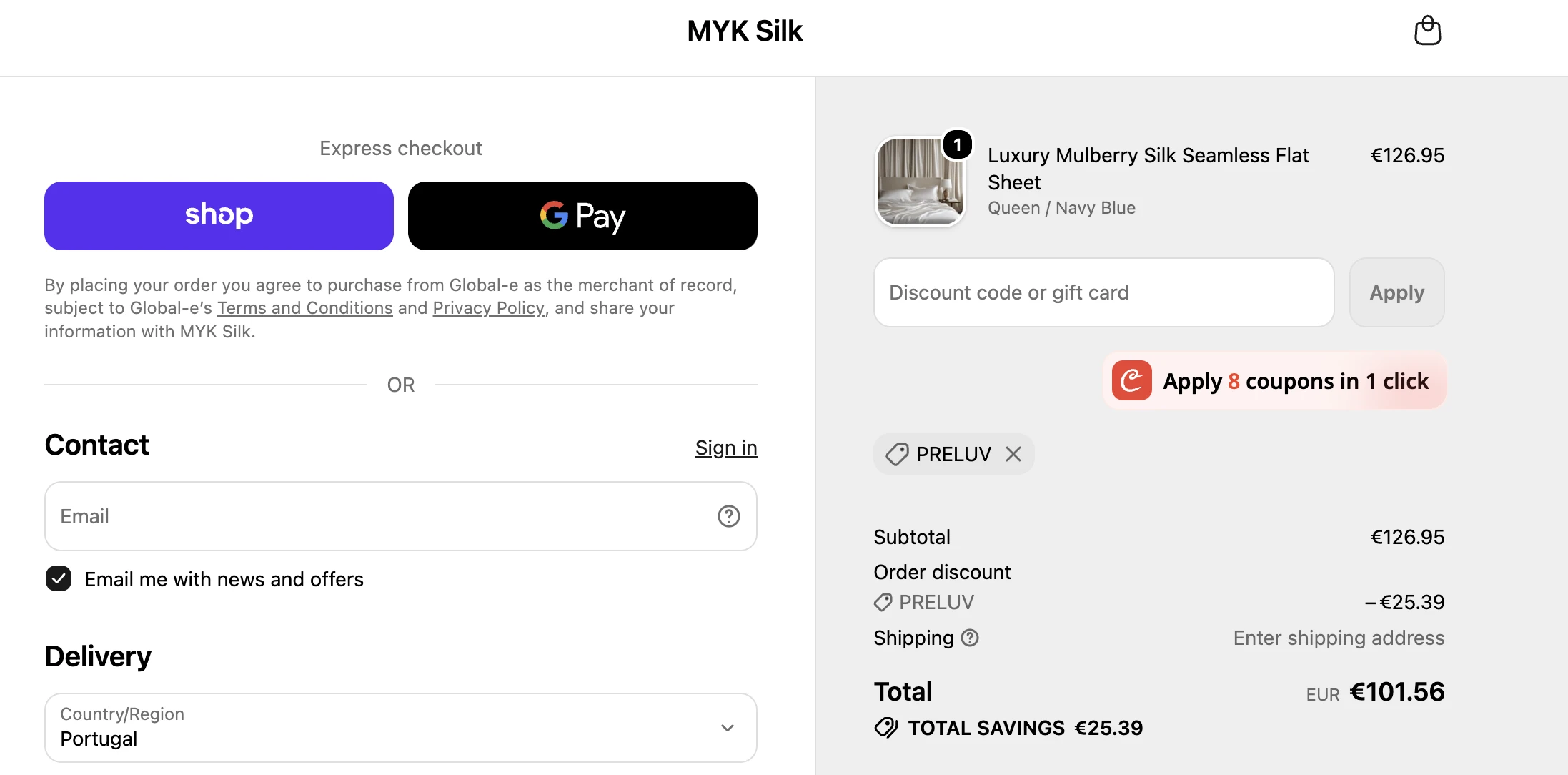 Use Discount Code PRELUV for 20% OFF Sitewide at myksilk.com